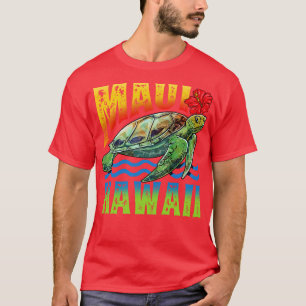 Maui Hawaii Aloha Turtle Summer Vacacation Surfer  T-Shirt