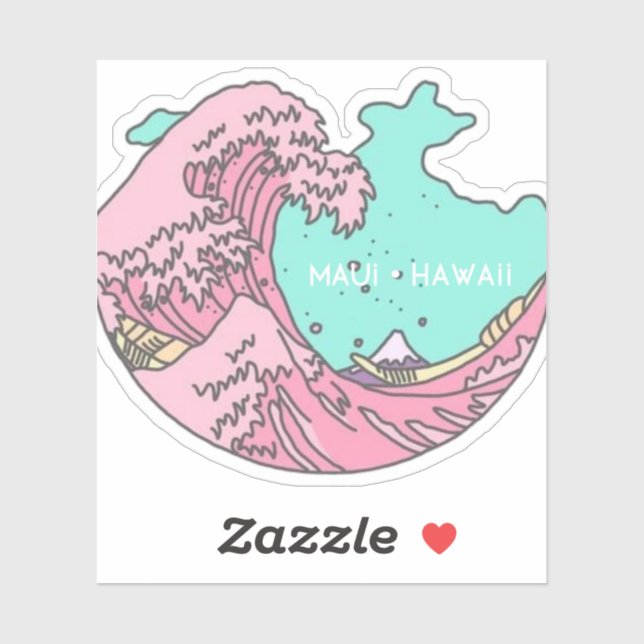 Maui Hawaii-Aufkleber Aufkleber (Blatt)