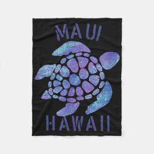 Maui, Hawaii Beach Design _ Tribal Turtle Gift Fleecedecke