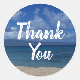 Maui Hawaii Beach Ocean View Runder Aufkleber