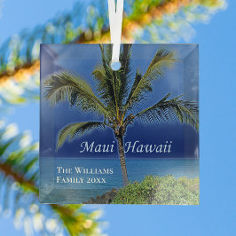 Maui Hawaii Beautiful Custom Keepake Beach House Ornament Aus Glas
