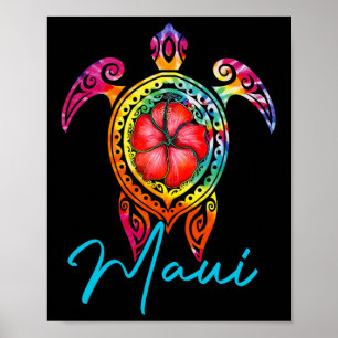 Maui Hawaii Gefärbte Krawatte Poster