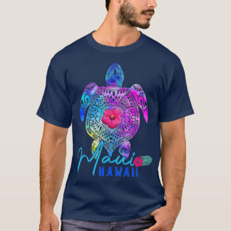 Maui Hawaii Hawaii Gefärbte Krawatte Sea Turtle Va T-Shirt