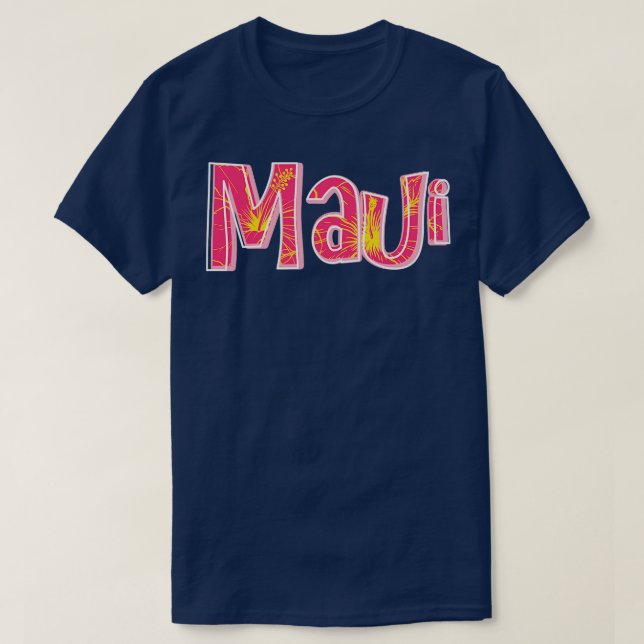 Maui Hawaii Hibiskus Blume TShirt (Design vorne)
