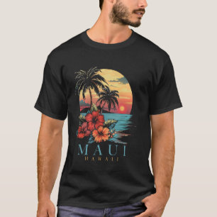 Maui Hawaii Hibiskus Hawaii Blume Souvenir Sur T-Shirt