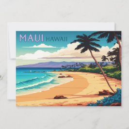 Maui Hawaii Kaanapali Beach Vintag Retro