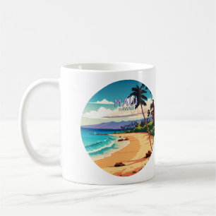 Maui Hawaii Kaanapali Beach Vintag Retro Kaffeetasse