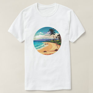 Maui Hawaii Kaanapali Beach Vintag Retro T-Shirt