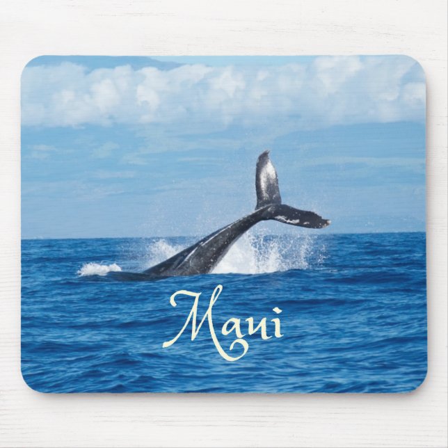 Maui Hawaii Ocean Whale Schwanz Mousepad (Vorne)