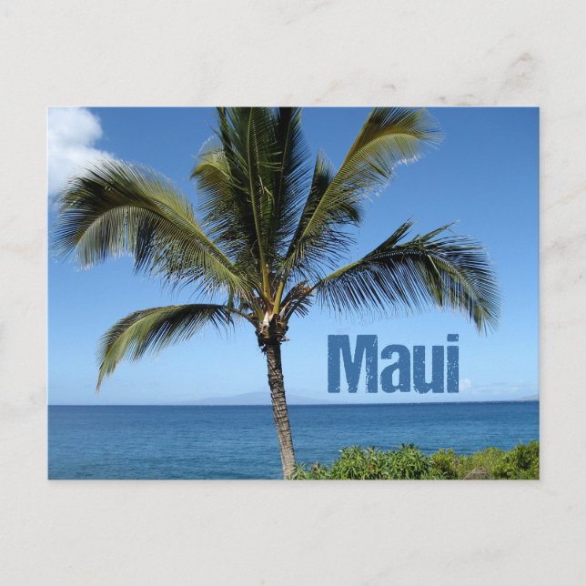 Maui Hawaii Palm Tree Landschaftlich Postkarte (Vorderseite)