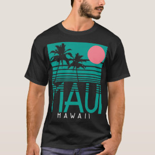Maui Hawaii Palm Trees Surf Vintag Retro Hawaii T-Shirt