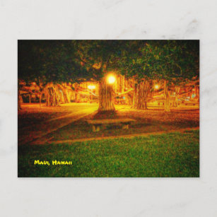 maui, hawaii-Postkarte mit Bild eines Banyanbaums Postkarte