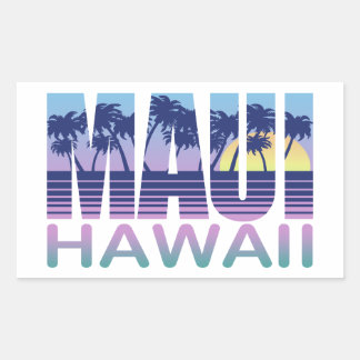 Maui Hawaii Rechteckiger Aufkleber