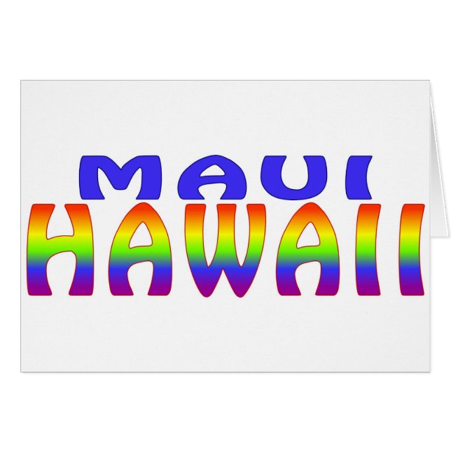 Maui Hawaii-Regenbogenworte (Vorderseite (Horizontal))
