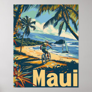 Maui Hawaii Reiseposter Art Print Poster