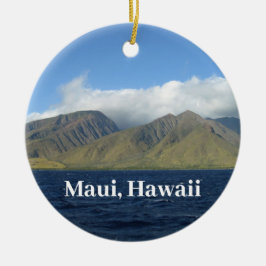 Maui Hawaii Schöne Berge Ozean Keramik Ornament