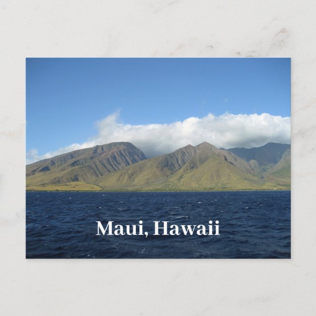 Maui Hawaii Schöne Berge Ozean Postkarte (Vorderseite)