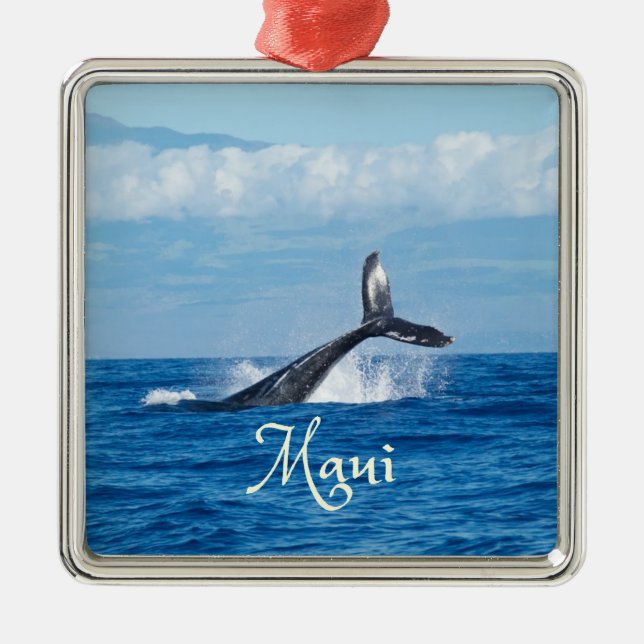 Maui-Hawaii-Schwanz Ornament Aus Metall (Vorne)
