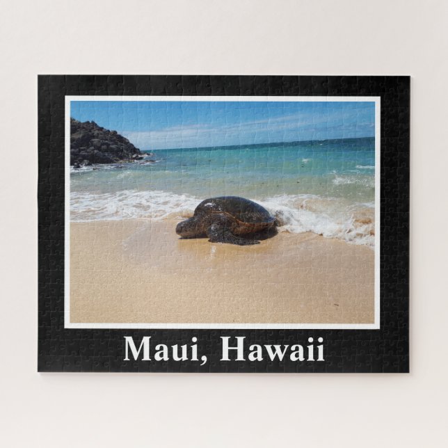 Maui Hawaii Sea Turtle Picture Image Natean Puzzle (Horizontal)