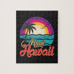 Maui Hawaii Sonnenuntergang Strand Wellen Puzzle