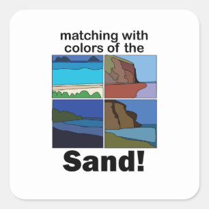 Maui Hawaii Strand mit Sandfarben Insel Quadratischer Aufkleber