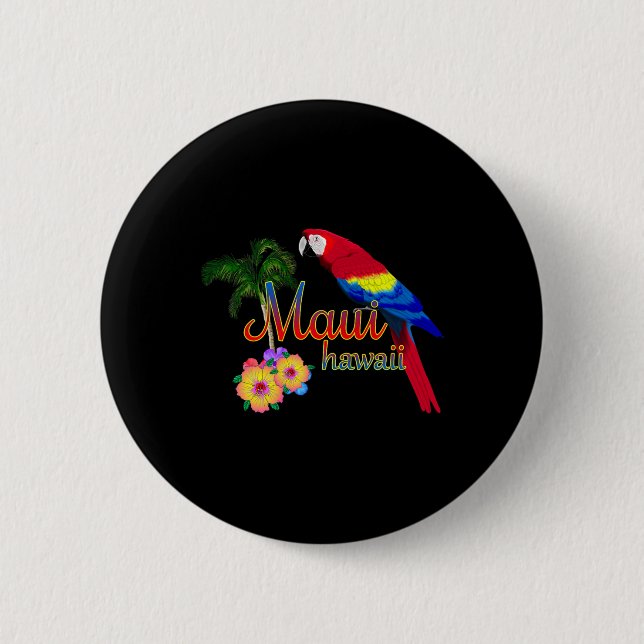 Maui Hawaii Summer Beach Aloha Button (Vorderseite)