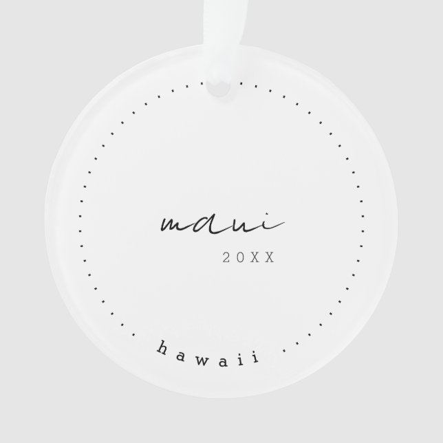 Maui, Hawaii Travel Vereinigte Staaten Simple Ornament (Vorderseite)
