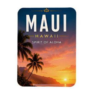 🌺 Maui Hawaii Tropischer Sonnenuntergang Home Dec Magnet