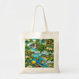 Maui Hawaii Tropischer Wasserfall-Riff-Fisch Tragetasche