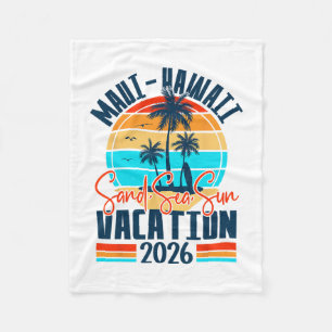 Maui Hawaii Urlaub 2026 Souvenir passende Familie Fleecedecke