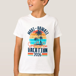 Maui Hawaii Urlaub 2026 Souvenir passende Familie T-Shirt