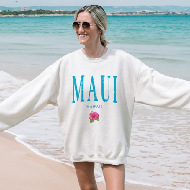 Maui Hawaii Vacation Grunge Sweatshirt (Von Creator hochgeladen)
