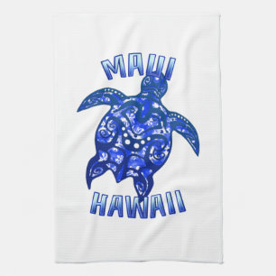 Maui Hawaii Vacation Tribal Turtle Geschirrtuch