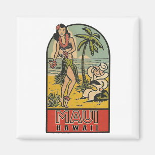 Maui, Hawaii * Vintage Reise * Magnet