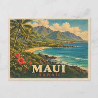 Maui Hawaii Vintage Reise Postkarte