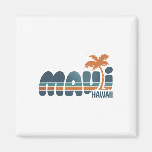 Maui Hawaii Vintage Surf Strand Surfen 70er Retro Magnet