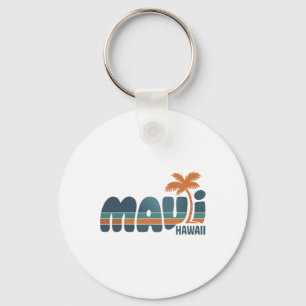 Maui Hawaii Vintage Surfstrand Surfen 70er Retro Schlüsselanhänger