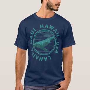 MAUI Hawaii Whale Lahaina Hawaiian Retro T-Shirt
