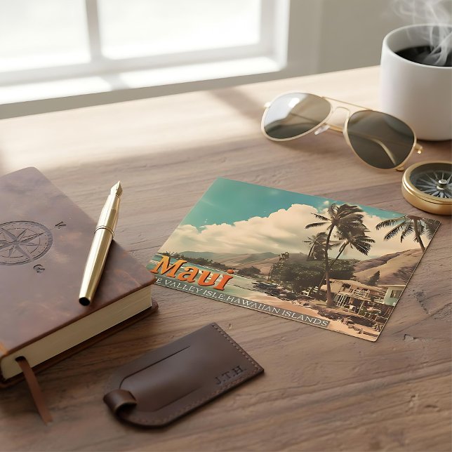 Maui Hawaiian Insel Vintage Postkarte (Von Creator hochgeladen)