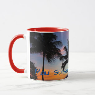 Maui Hawaiian Sunset Palm Tree Tasse