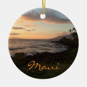 Maui-Insel-Sonnenuntergang-Verzierung Keramik Ornament