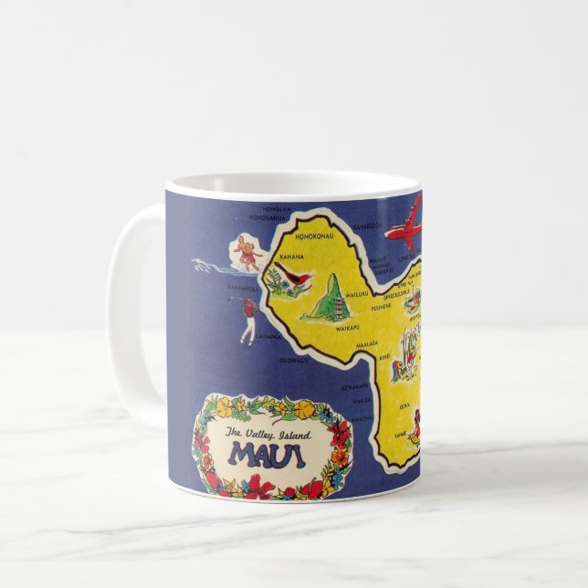 Maui Island Farbenfrohe Tasse (Vorderseite Links)