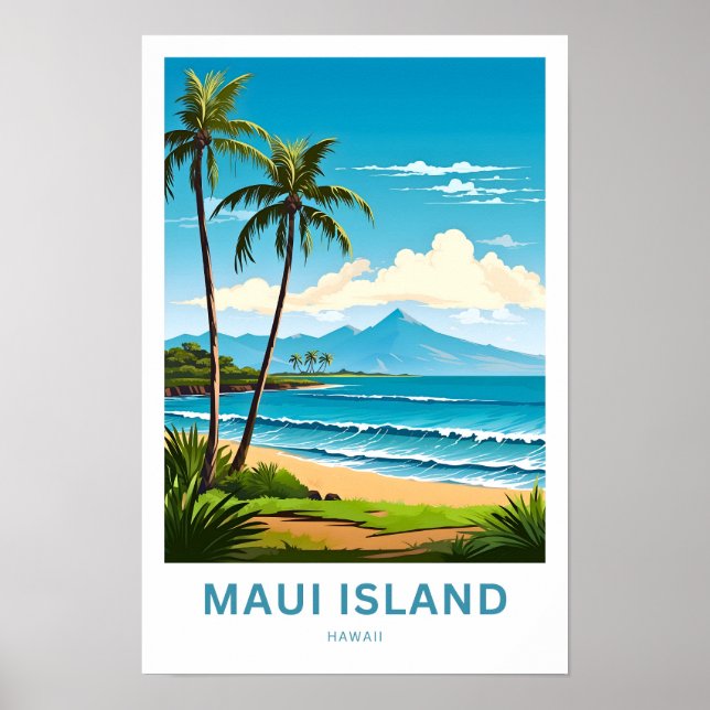 Maui Island Hawaii Travel Print Poster (Vorne)