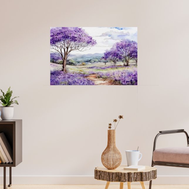 Maui Jacaranda Trees Poster (Wohnzimmer 3)