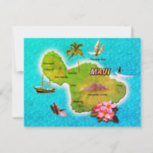 Maui Karte Postkarte