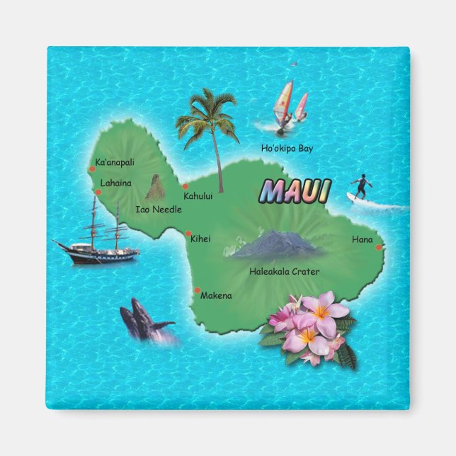 Maui Map Magnet (Vorne)