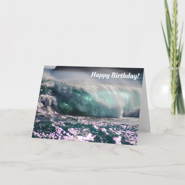 Maui Ocean Waves Geburtstag Karte (Vorderseite)