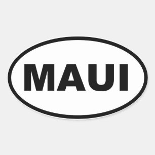 Maui Ovaler Aufkleber