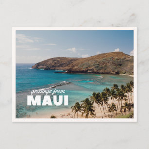 Maui Ozean Tropische Palme Hawaii Grüße Postkarte