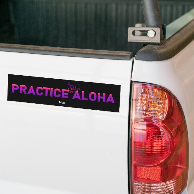 Maui Practice Aloha PurpleRay Shaka (Hang lose) Autoaufkleber (Auf Lkw)
